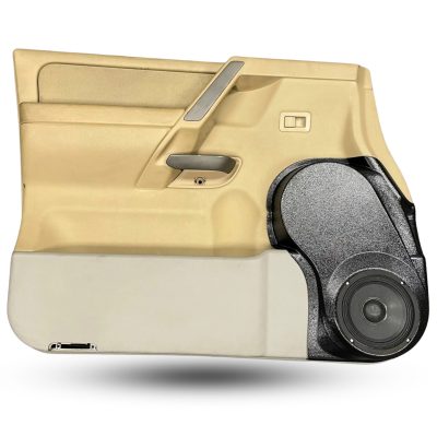 Front Door Custom Speaker Pods for the 2004-2007 Infiniti QX56 Nissan Armada Titan to hold 6.5 in speakers for car audio installation upgrade