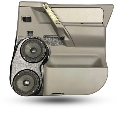 Rear Door Custom Speaker Pods for the 2004-2007 Infiniti QX56 Nissan Armada Titan to hold Dual 6.5 in speakers for car audio installation upgrade
