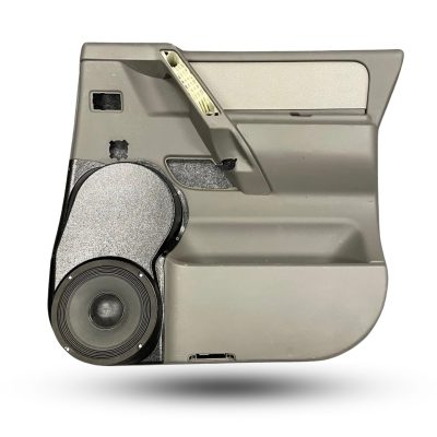 Rear Door Custom Speaker Pods for the 2004-2007 Infiniti QX56 Nissan Armada Titan to hold 8.0 in speakers for car audio installation upgrade