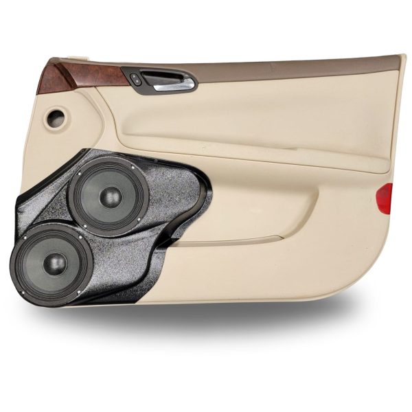Front Door Custom Speaker Pods for the 2006-2015 Chevrolet Impala to hold Dual 6.5 in  speakers for car audio installation upgrade