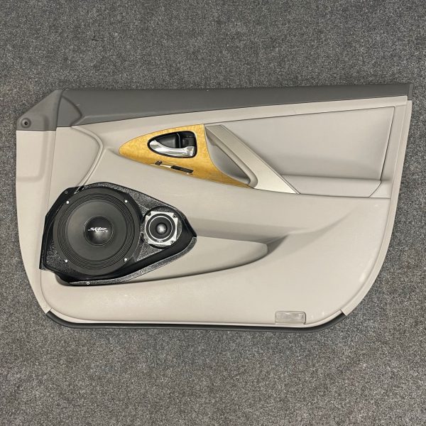 top center Speaker Upgrade for the Front Door of your 2007-2011 Toyota Camry. Easy installation of a 8" and 3.5" Super Tweeter for the most powerful car stereo possible.