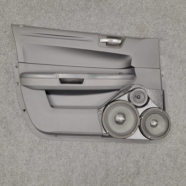 top center Speaker Upgrade for the Front Door of your 2005-2007 Chrysler 300. Easy installation of a 8", 6.5" Midranges plus a 3.5" Super Tweeter for the most powerful car stereo possible.