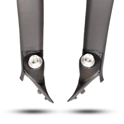 A-Pillar Custom Speaker Pods for the 2008-2014 Dodge Challenger to hold 2.0 in speakers for car audio installation upgrade