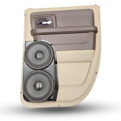 Rear Door Custom Speaker Pods for the 2009-2018 Dodge Ram to hold Dual 8.0 in speakers for car audio installation upgrade