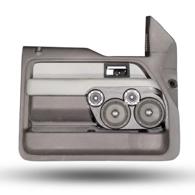 Front Door Custom Speaker Pods for the 2009-2014 Ford F-150 to hold Dual 6.5 in and Dual 3.5 in  speakers for car audio installation upgrade