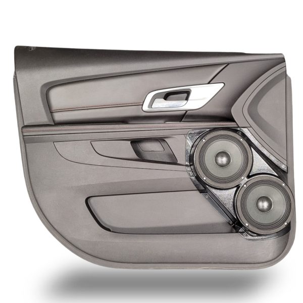 Front Door Custom Speaker Pods for the 2010-2017 Chevrolet Equinox GMC Terrain to hold Dual 6.5 in speakers for car audio installation upgrade
