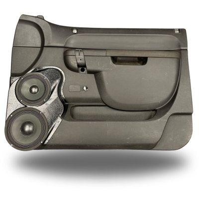 Front Door Custom Speaker Pods for the 2010-2013 Chevrolet Silverado GMC Sierra to hold 8.0 in and 6.5 in  speakers for car audio installation upgrade