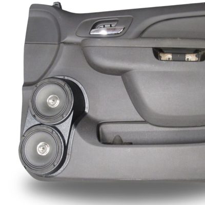 Front Door Custom Speaker Pods for the 2007-2009 Cadillac Escalade Chevrolet Avalanche Tahoe Silverado Suburban GMC Yukon Sierra to hold Dual 6.5 in  speakers for car audio installation upgrade