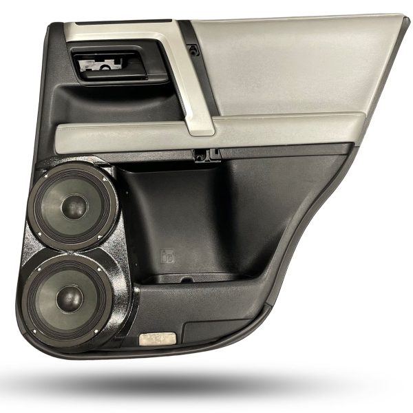 top center Speaker Upgrade for the Rear Door of your 2010-2023 Toyota 4Runner. Easy installation of a Dual 6.5" Midrange for the most powerful car stereo possible.