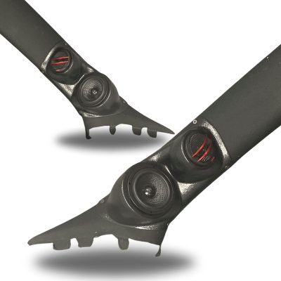 A-Pillar Custom Speaker Pods for the 2011-2023 Chrysler 300C Dodge Charger to hold 3.5 in and 2.0 in  speakers for car audio installation upgrade