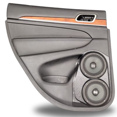 Rear Door Custom Speaker Pods for the 2011-2021 Jeep GrandCherokee to hold Dual 6.5 in speakers for car audio installation upgrade