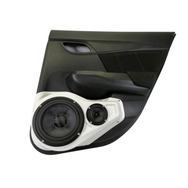 top center Speaker Upgrade for the Rear Door of your 2012-2015 Honda Civic Sedan. Easy installation of a 6.5" and 3.5" Midrange or Tweeter for the most powerful car stereo possible.