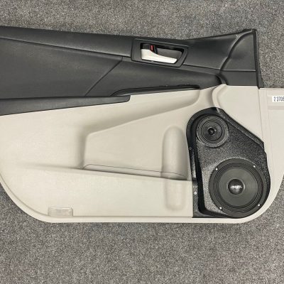 Front Door Custom Speaker Pods for the 2012-2017 Toyota Camry to hold 6.5 in and 3.5 in  speakers for car audio installation upgrade