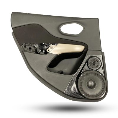 Rear Door Custom Speaker Pods for the 2014-2023 Jeep Cherokee to hold 8.0 in and 3.5 in  speakers for car audio installation upgrade