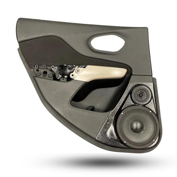 Rear Door Custom Speaker Pods for the 2014-2023 Jeep Cherokee to hold 8.0 in and 3.5 in  speakers for car audio installation upgrade