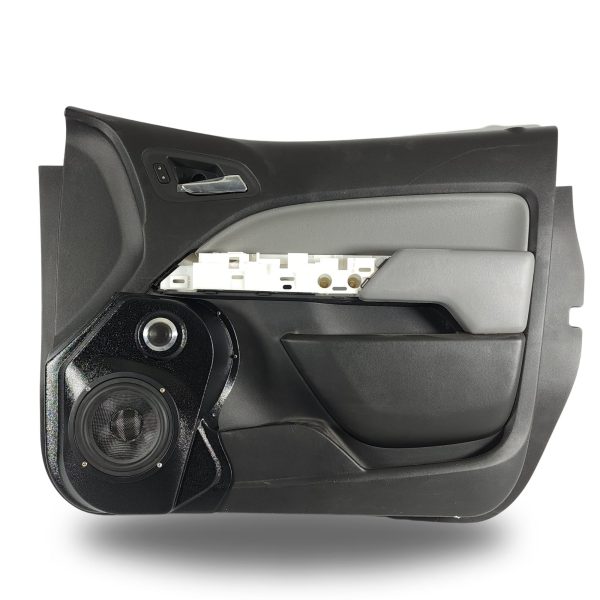 top center Speaker Upgrade for the Front Door of your 2015-2022 Chevrolet Colorado, GMC Canyon. Easy installation of a 6.5" Component Set for the most powerful car stereo possible.