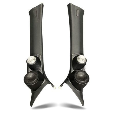 A-Pillar Custom Speaker Pods for the 2015-2018 Porsche Macan to hold 3.5 in and 2.0 in  speakers for car audio installation upgrade