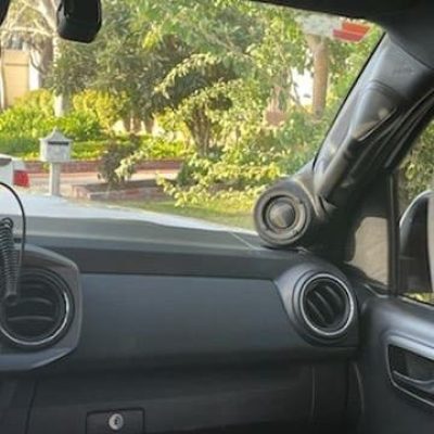 A-Pillar Custom Speaker Pods for the 2016-2023 Toyota Tacoma to hold 3.5 in  speakers for car audio installation upgrade