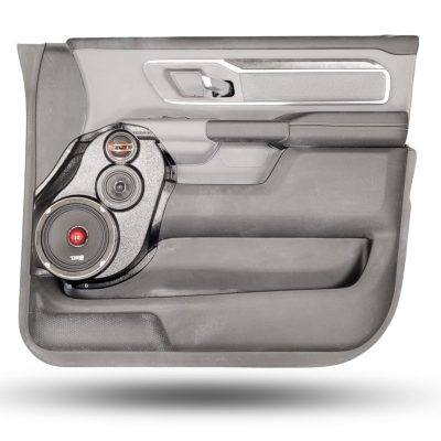 Front Door Custom Speaker Pods for the 2019-2025 Dodge Ram to hold 6.5 in and 3.5 in and 2.0 in  speakers for car audio installation upgrade