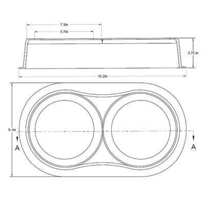 Universal Custom Speaker Pods for the Universal Universal,SelectYourVehicle Universal to hold Dual 6.5 in speakers for car audio installation upgrade