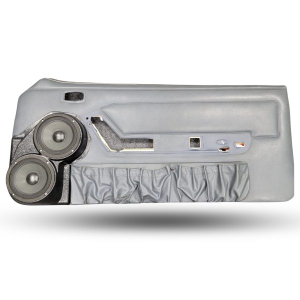 Front Door Custom Speaker Pods for the 1987-1993 Ford Mustang to hold Dual 6.5 in  speakers for car audio installation upgrade
