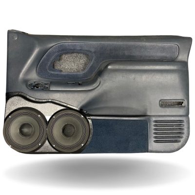 Front Door Custom Speaker Pods for the 1995-1999 Cadillac Escalade Chevrolet Silverado Suburban Tahoe GMC Sierra Yukon to hold Dual 8.0 in  speakers for car audio installation upgrade