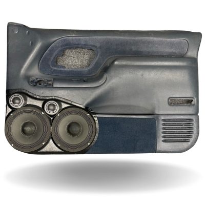 Front Door Custom Speaker Pods for the 1995-1999 Cadillac Escalade Chevrolet Silverado Suburban Tahoe GMC Sierra Yukon to hold Dual 8.0 in and Dual 2.0 in  speakers for car audio installation upgrade