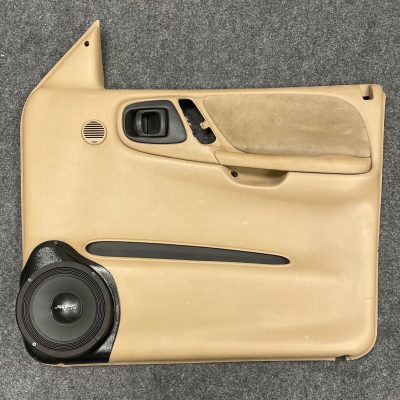 Front Door Custom Speaker Pods for the 1998-2000 Dodge Dakota Durango to hold 8.0 in speakers for car audio installation upgrade