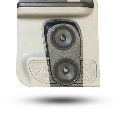 Rear Door Custom Speaker Pods for the 1999-2007 Ford F-250F-350 to hold Dual 6.5 in speakers for car audio installation upgrade