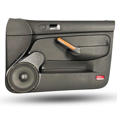 Front Door Custom Speaker Pods for the 1999-2004 Volkswagen Jetta to hold 8.0 in  speakers for car audio installation upgrade