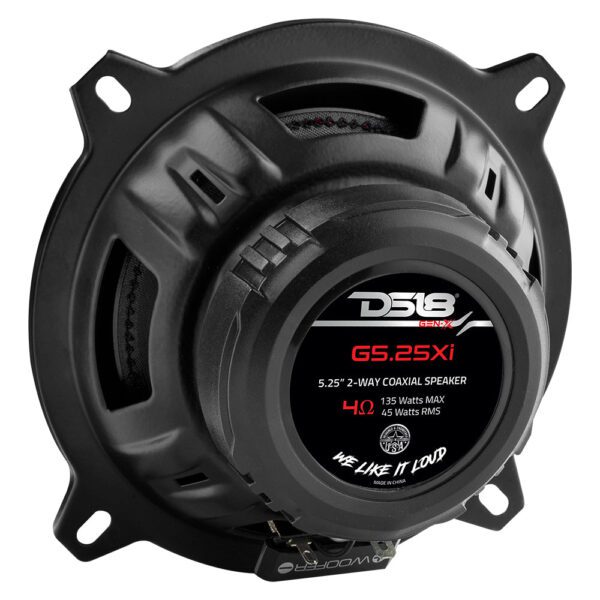 DS18 G5.25Xi GEN-X 5.25" 2-Way Coaxial Speakers 135 Watts Max 4-Ohm - Image 4